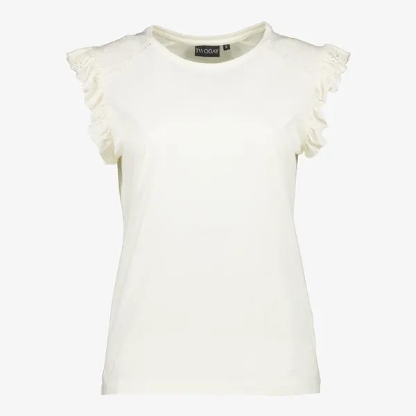 TwoDay dames top wit met vlindermouwen