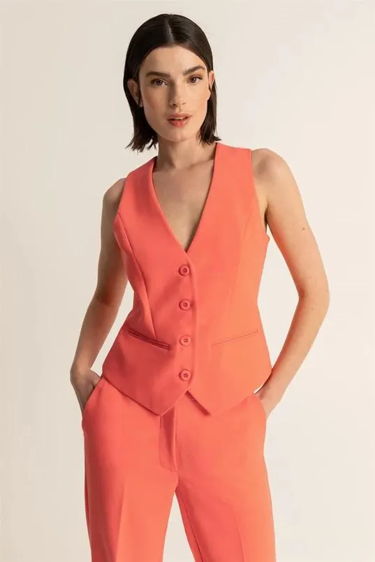 Stretch crêpe gilet