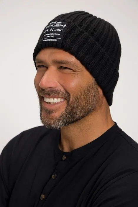 JAY-PI muts, geribbeld breisel, brede rand