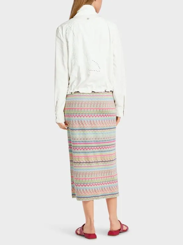 Outdoorjas met borduursel