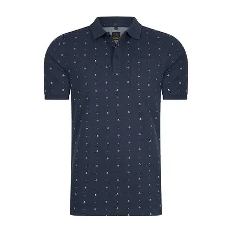 Modieuze Katoenen Polo's met Print - Navy