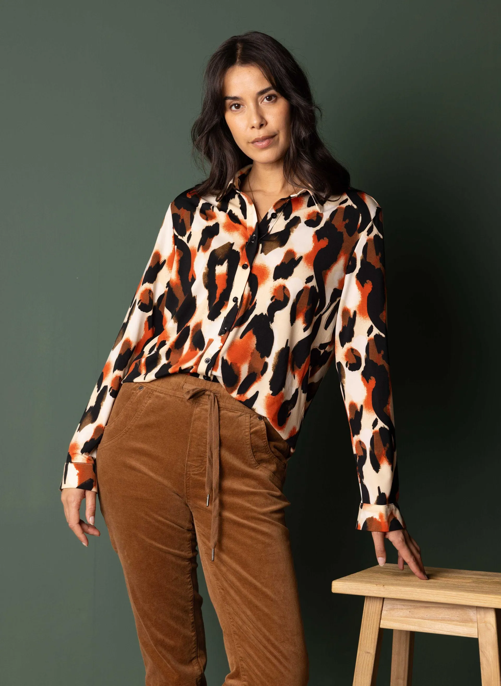 Blouse met dierenprint