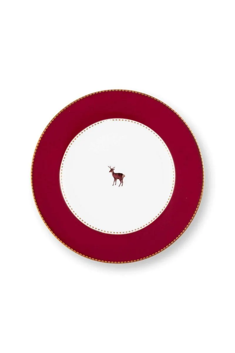 Gebaksbord Love Birds Donkerrood 17cm