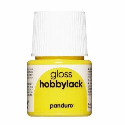 Panduro hobbylak - 45 ml - glans - geel