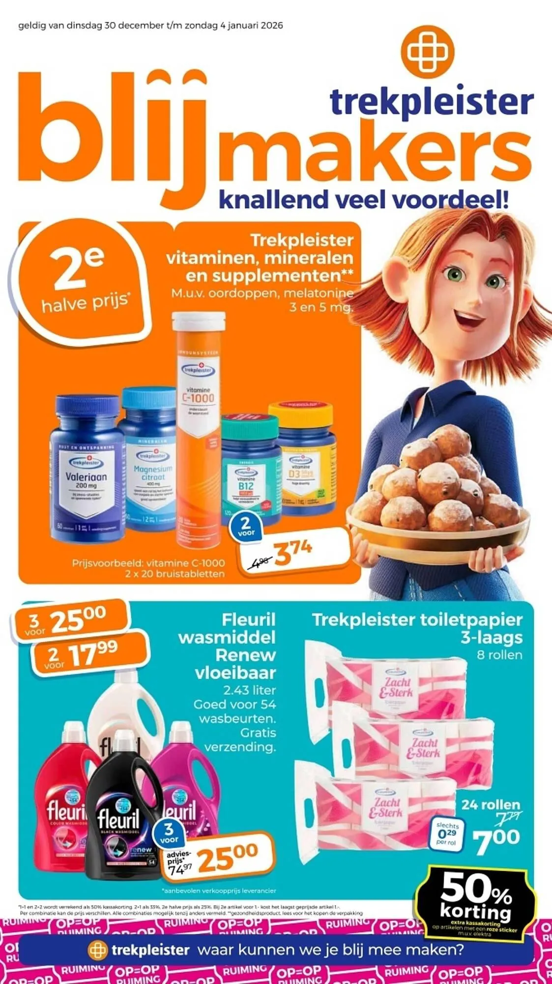 Trekpleister folder van 30 december tot 4 januari 2026 - Folder pagina 1