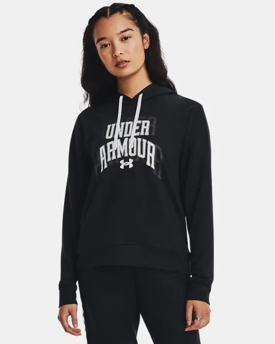 Dameshoodie UA Rival Terry Graphic