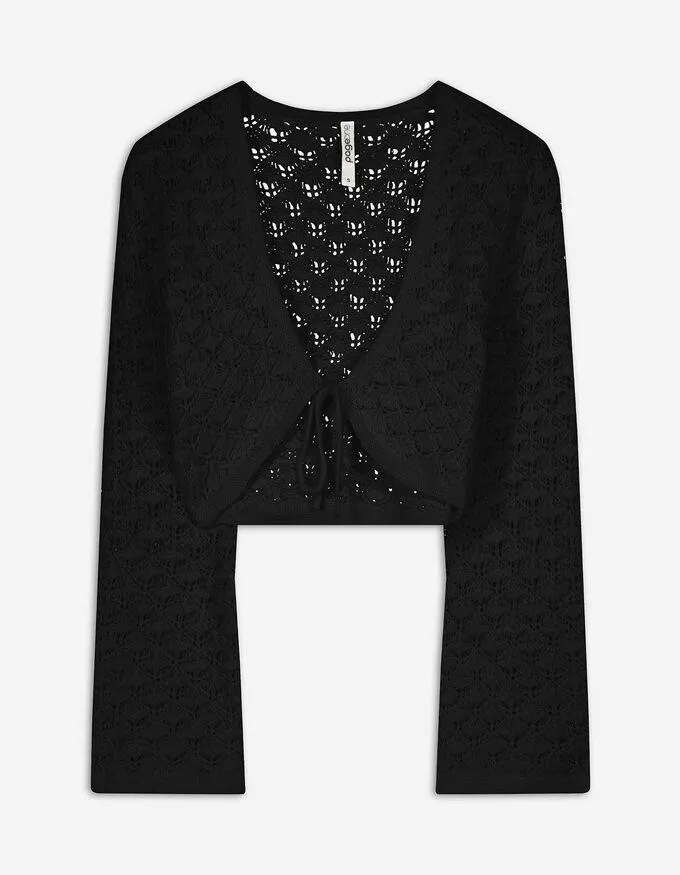 Kardigán - Perforált kötött