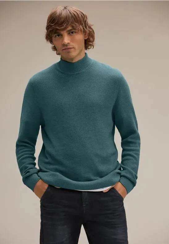 Trui van wolmix met opstaande kraag