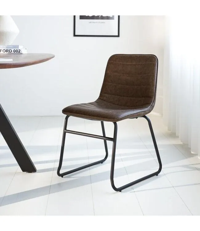 Industriële eetkamerstoel Mark taupe