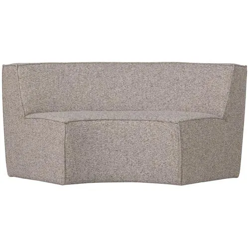 WOOOD 2-zits eetbank Europa - Geweven Stof - Zand - 85x131x131