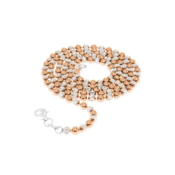 MY iMenso "bead" necklace (925/rose-gold-plated E-coat) two tone (choose your size)