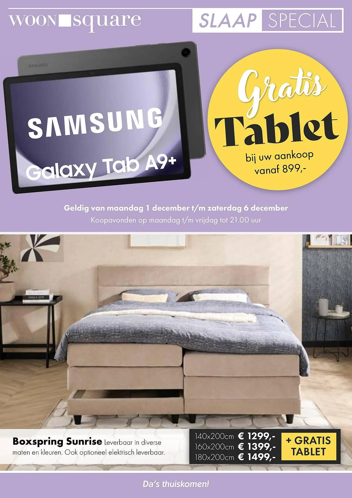 Woonsquare Slaapfolder van 1 december tot 6 december 2025 - Folder pagina 1