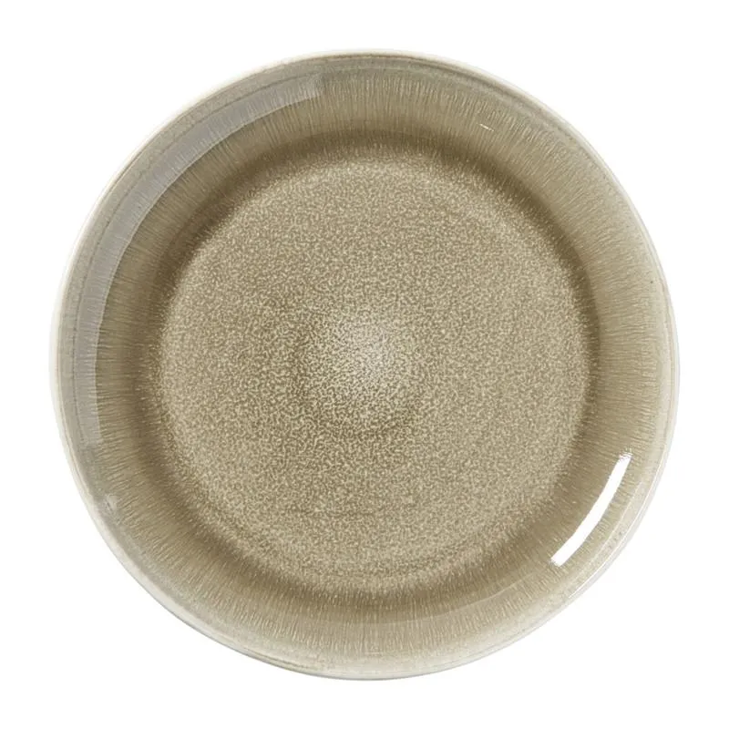 Ontbijtbord kaori - wit/bruin - ø21.8x2.5 cm