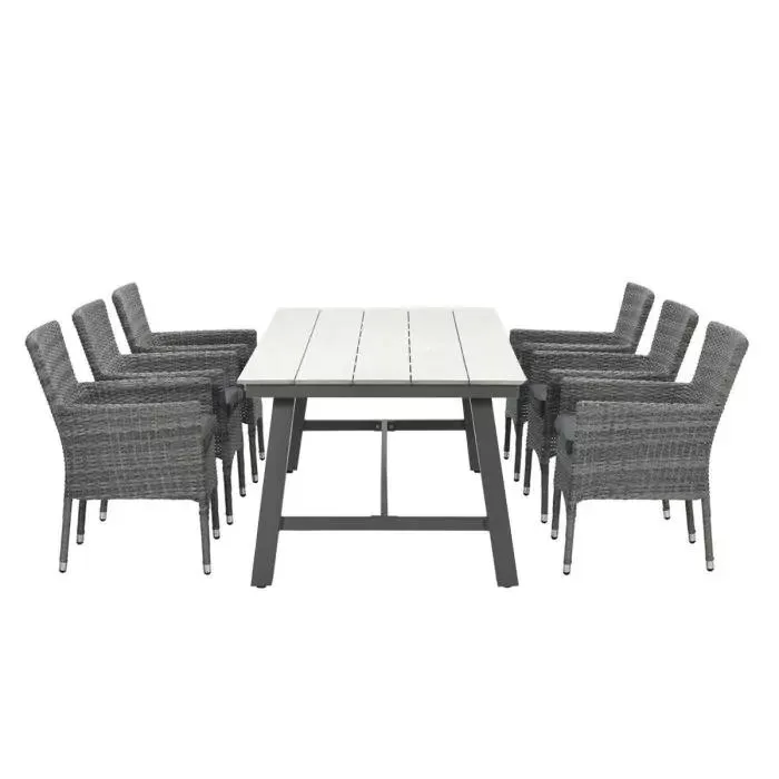 Jerba tuinset 7-delig - Moreno tuintafel 250x100 cm