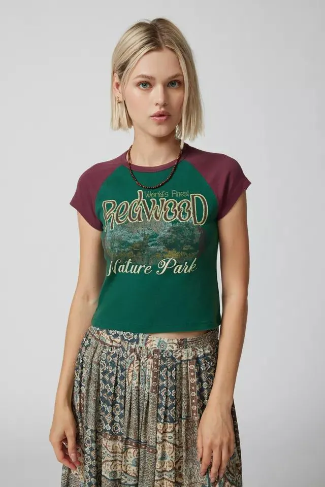 Redwood Raglan Baby Tee