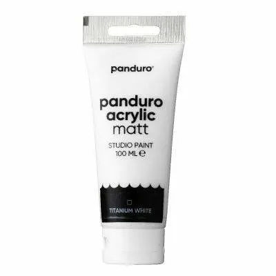 Panduro acrylverf mat - 100 ml - titaanwit