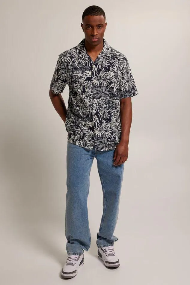 Katoenen overhemd met all-over print