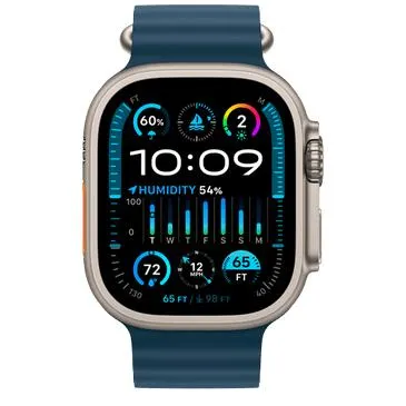 Apple Watch Ultra 2 (Blauwe Rubberen Band)