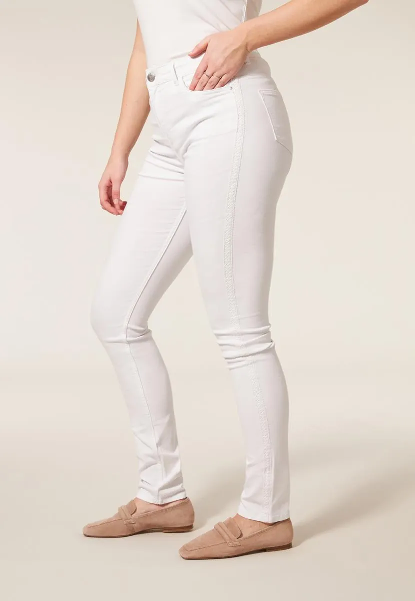 Broek slim fit wit 36"