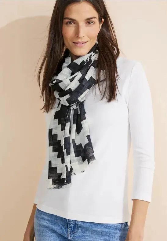 Lange sjaal met print