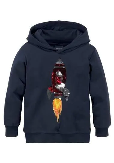 KIDSWORLD Hoodie lange mouwen, basic pasvorm, van katoen, met ribboordjes