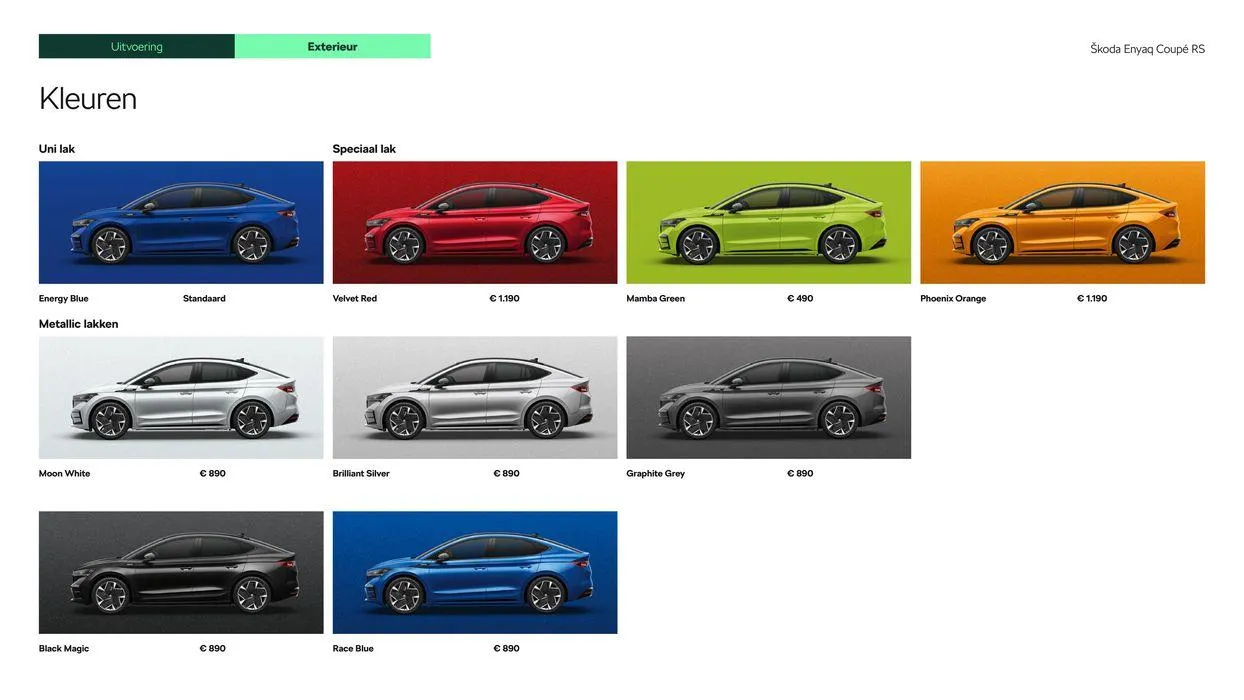 Škoda Enyaq Coupé RS prijslijst per 1 juni 2024 van 14 augustus tot 14 augustus 2025 - Folder pagina 7
