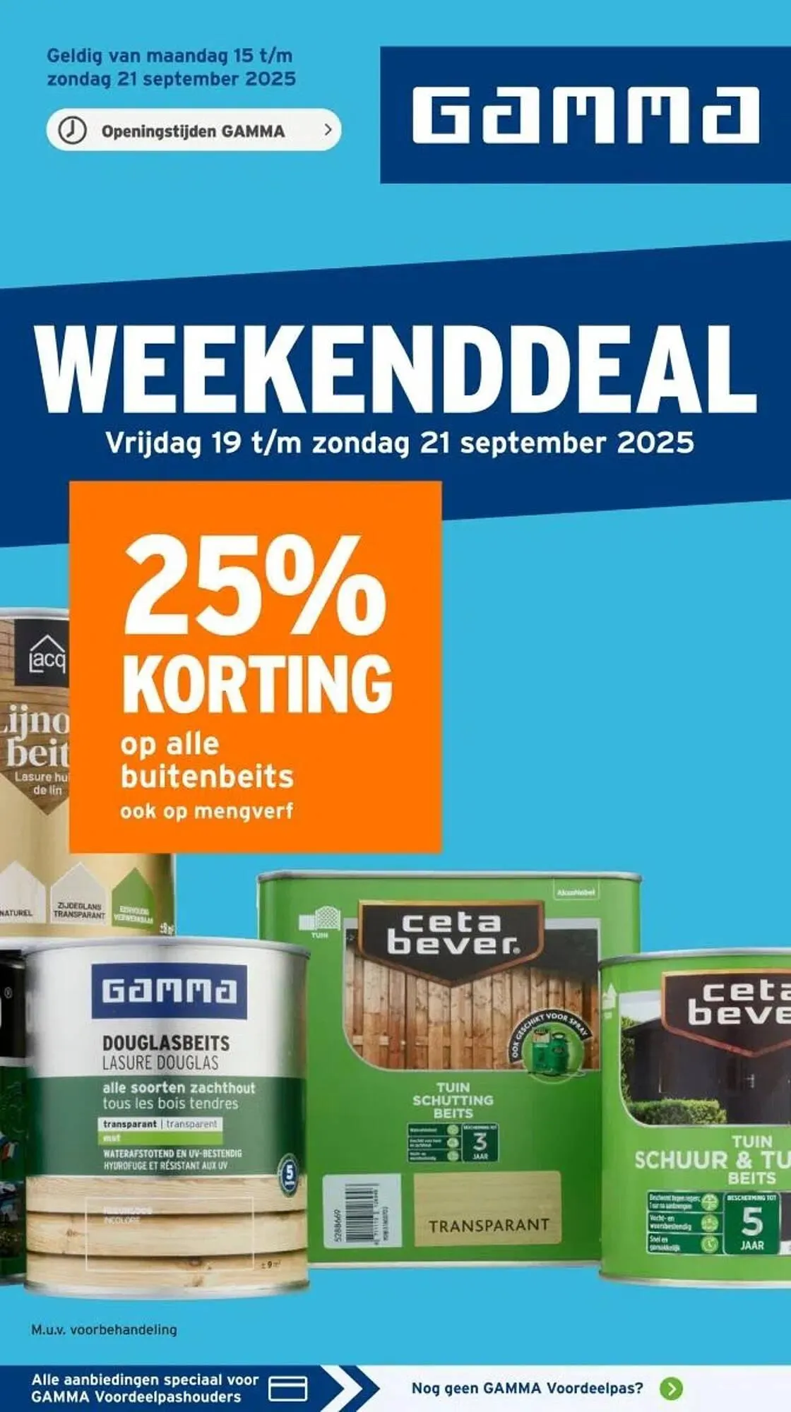 GAMMA folder van 19 september tot 21 september 2025 - Folder pagina 1