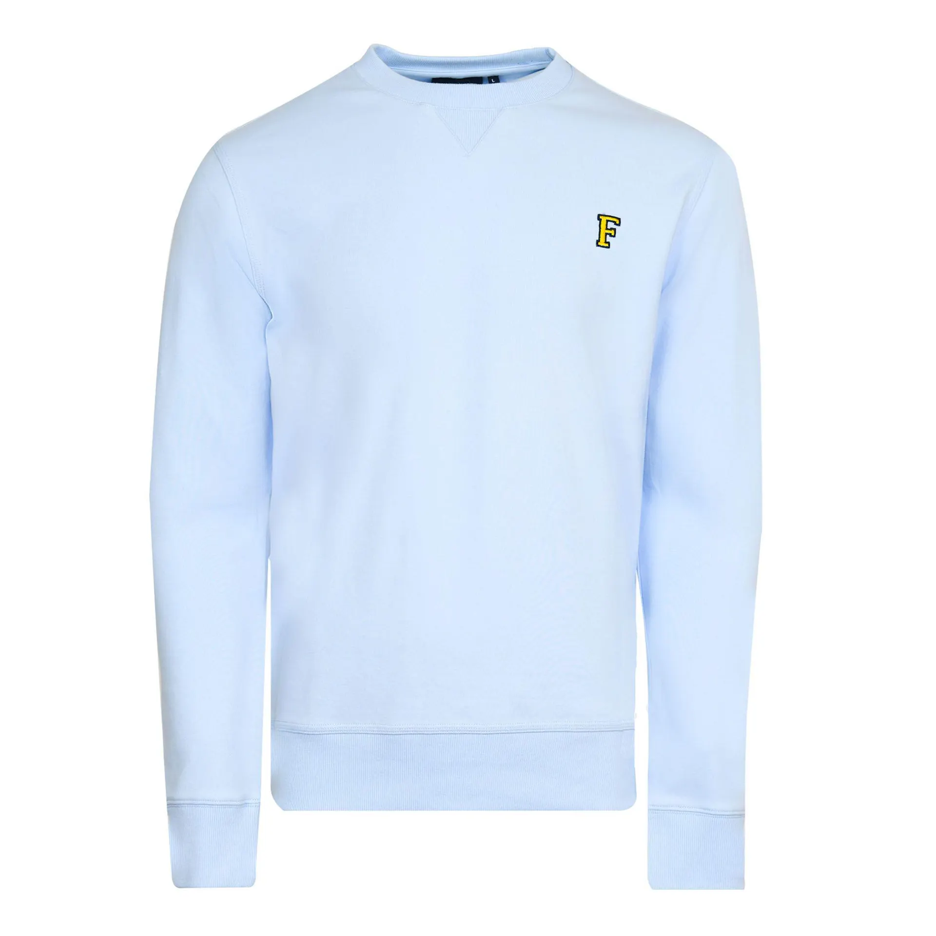 Katoenen Sweater met Ronde Hals Lichtblauw