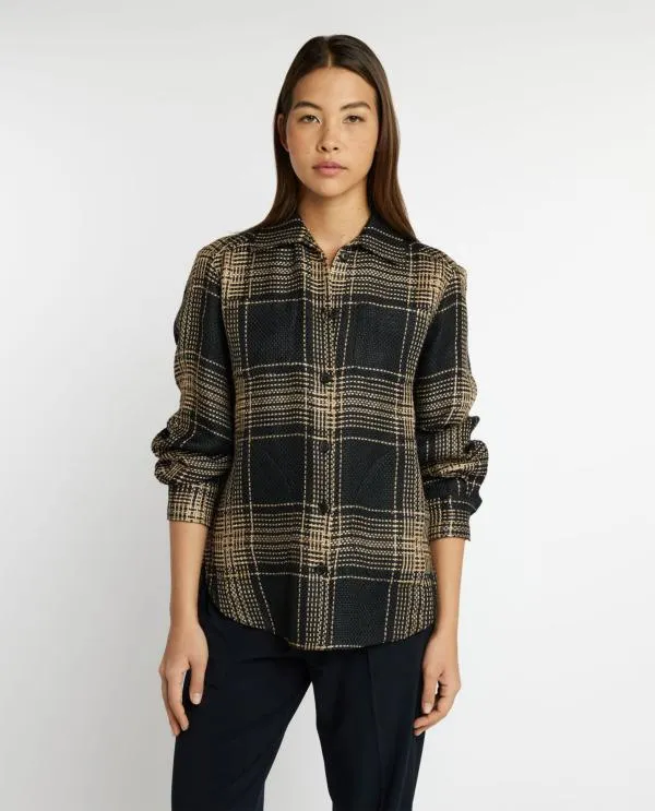 Linnen-mix overshirt