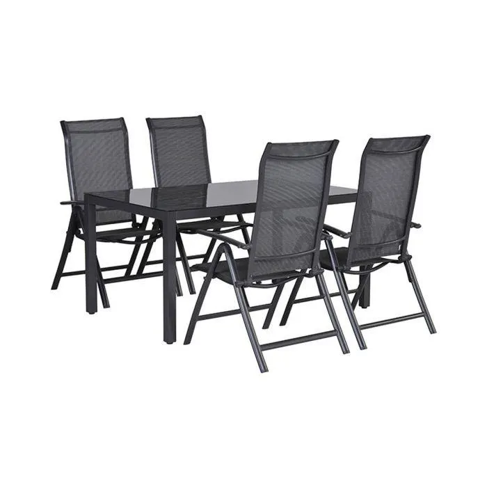 Santos 5-delige tuinset - Gabriel 150x90 cm - donker grijs