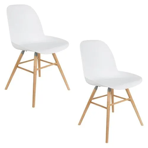 Zuiver Albert Kuip Eetkamerstoelen Wit - Set van 2