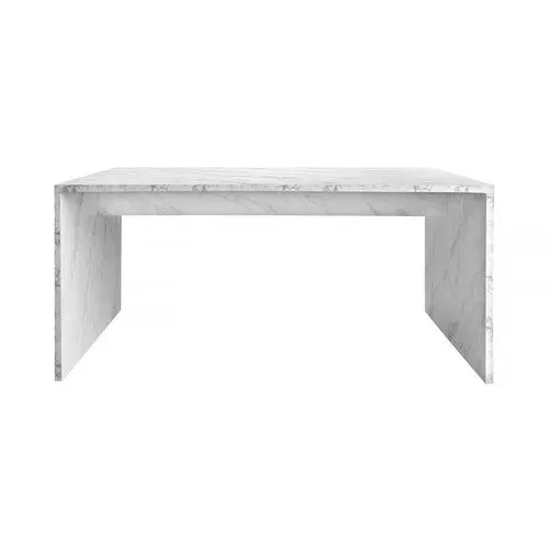 Eettafel met wit marmer effect in melamine 160 cm ALBERTA