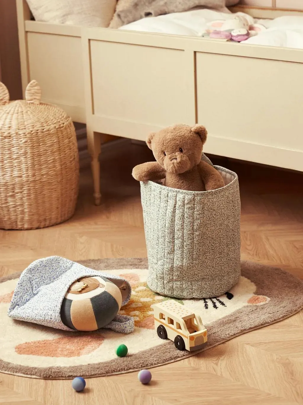 Gewatteerde wandmand voor kinderen