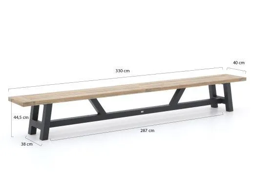 Manifesto Rivola/Bresimo 330cm dining tuinset met bank 6-delig