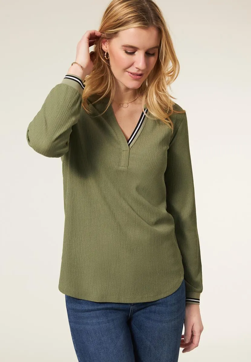 Top lange mouw groen