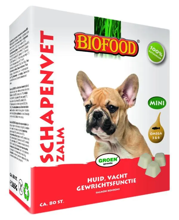 BIOFOOD Schapenvet mini zalm 80st