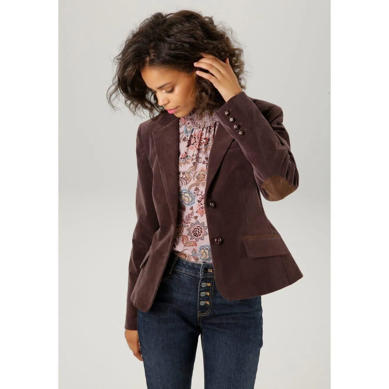 Aniston CASUAL Jasje met stofafwerkingen en mouwpatches