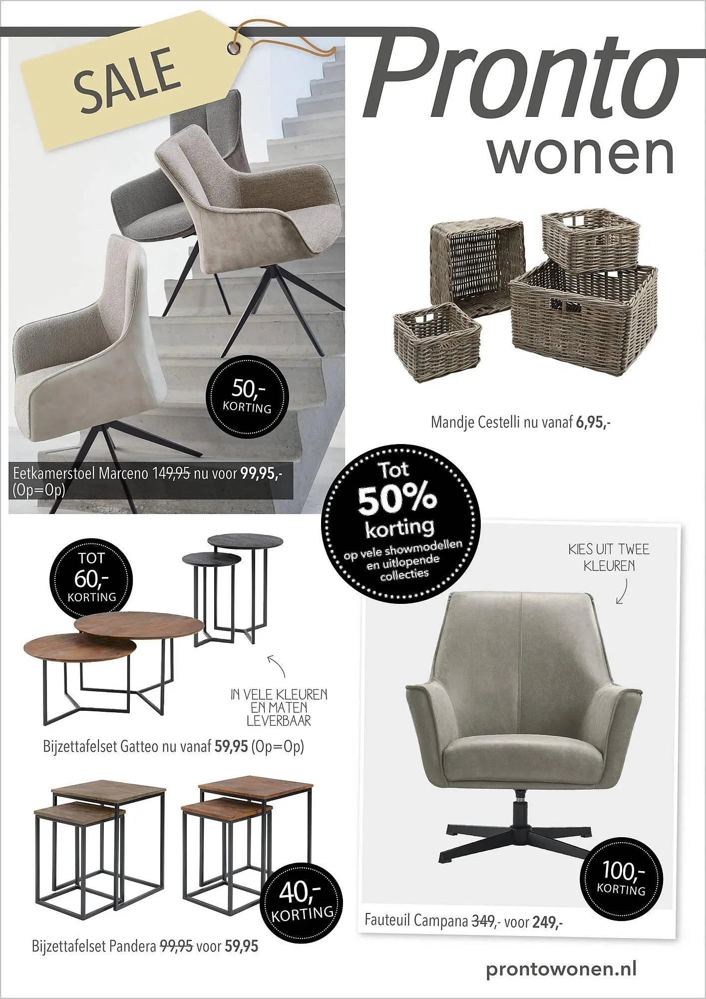 Pronto wonen folder van 6 april tot 12 april 2025 - Folder pagina 1