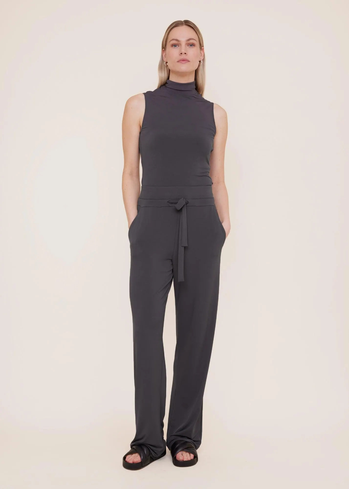 Tricot tanktop met col