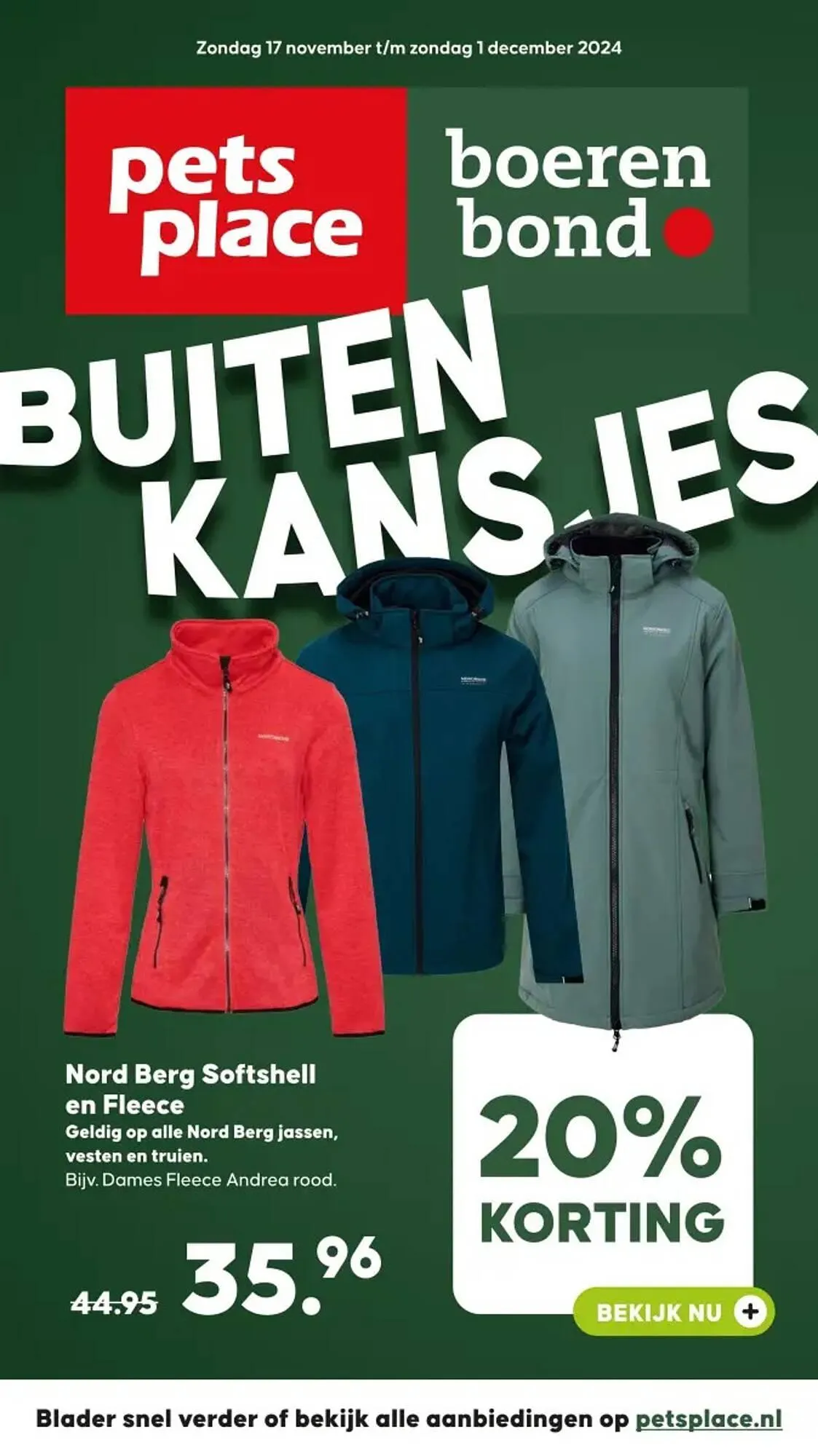 Pets Place folder van 17 november tot 1 december 2024 - Folder pagina 1