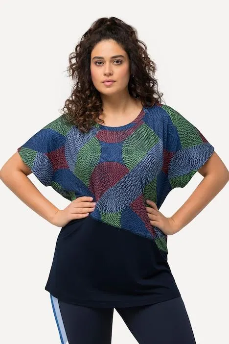 Functioneel shirt, oversized, ronde hals, korte mouwen, gerecycled