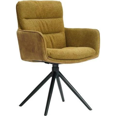 Armstoel Letta okergeel