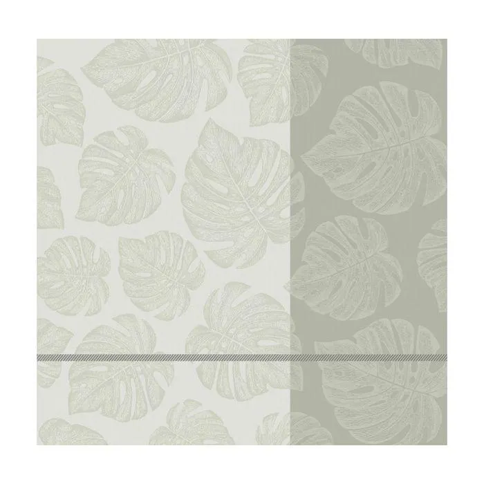 DDDDD Theedoek Monstera 60x65cm - cream - set van 6