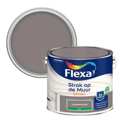 Flexa muurverf Strak op de Muur mat leisteengrijs 2,5L