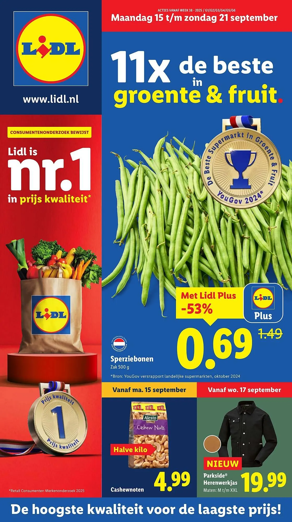 Lidl folder van 15 september tot 21 september 2025 - Folder pagina 1