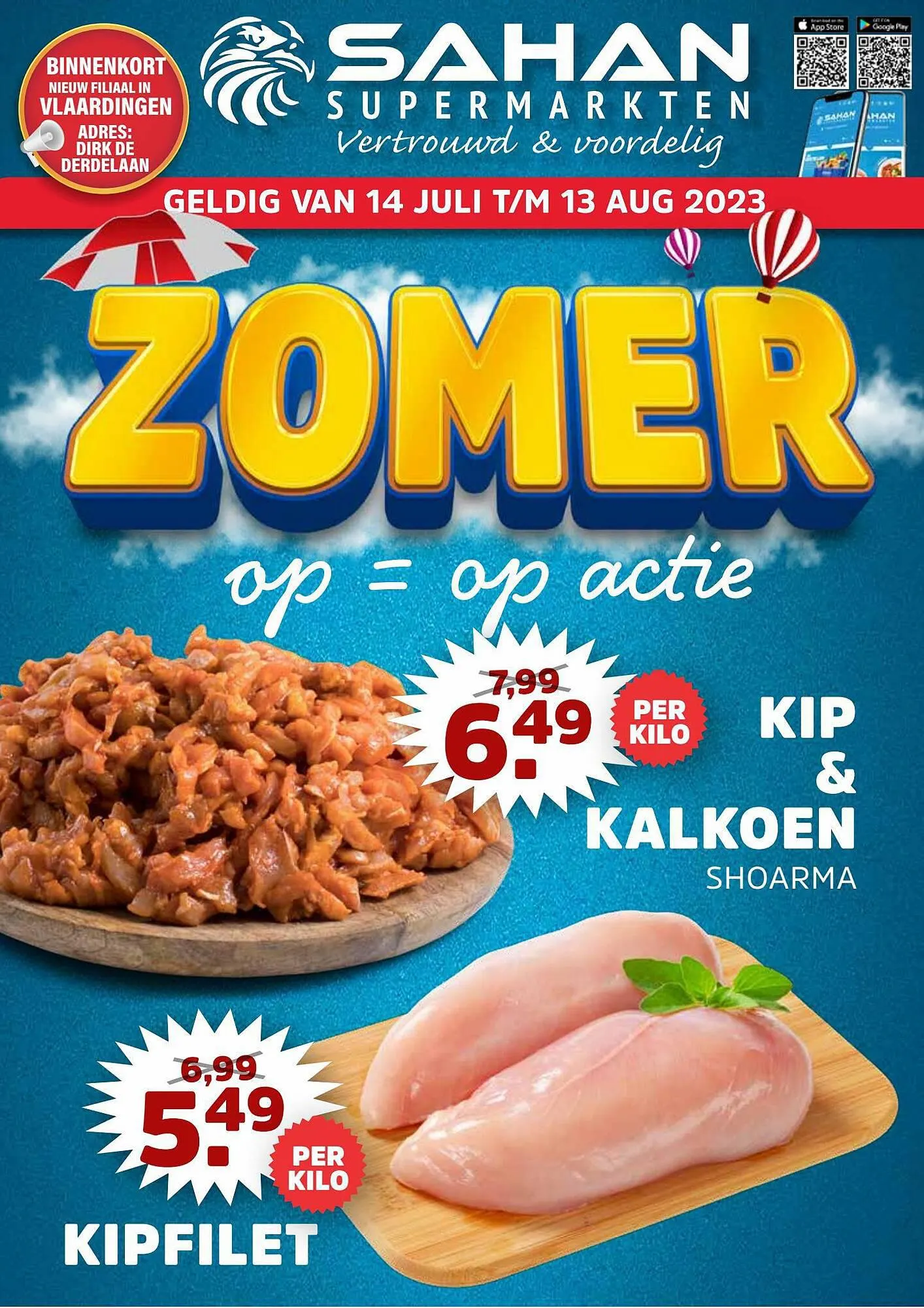 Sahan Supermarkten folder van 14 juli tot 13 augustus 2023 - Folder pagina 1