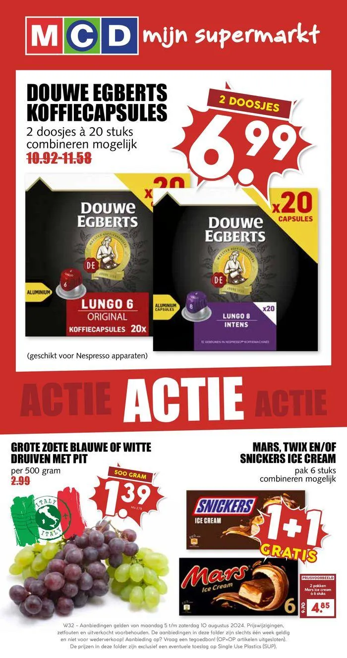 MCD Supermarkt folder van 4 augustus tot 18 augustus 2024 - Folder pagina 1