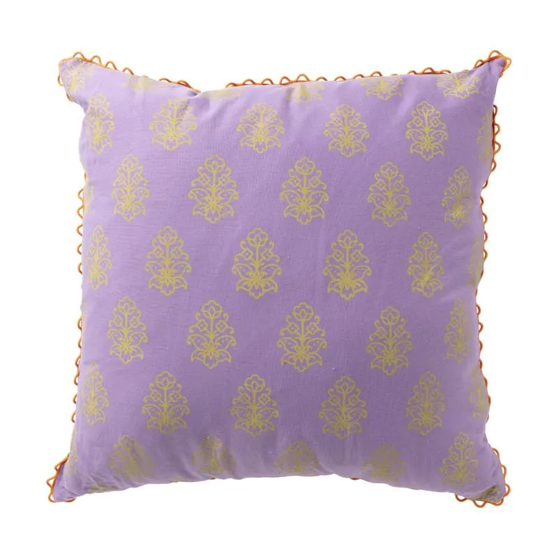 Kussen met print - paars - 45x45 cm