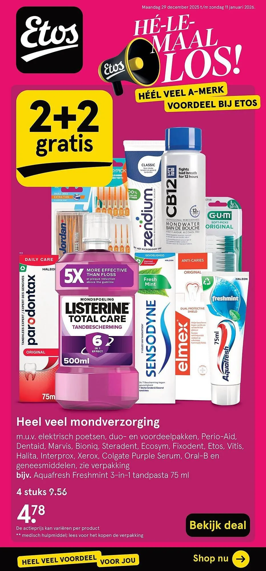 Etos folder van 29 december tot 11 januari 2026 - Folder pagina 1