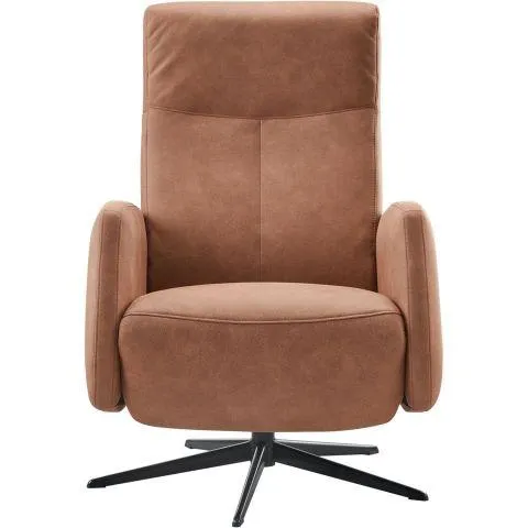 Relaxfauteuil Perfini verstelbare rug en voetensteun camel